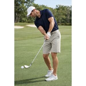 Grand Slam Performance Khaki Golf Shorts Mens Size 34 Lightweight Classic Fit